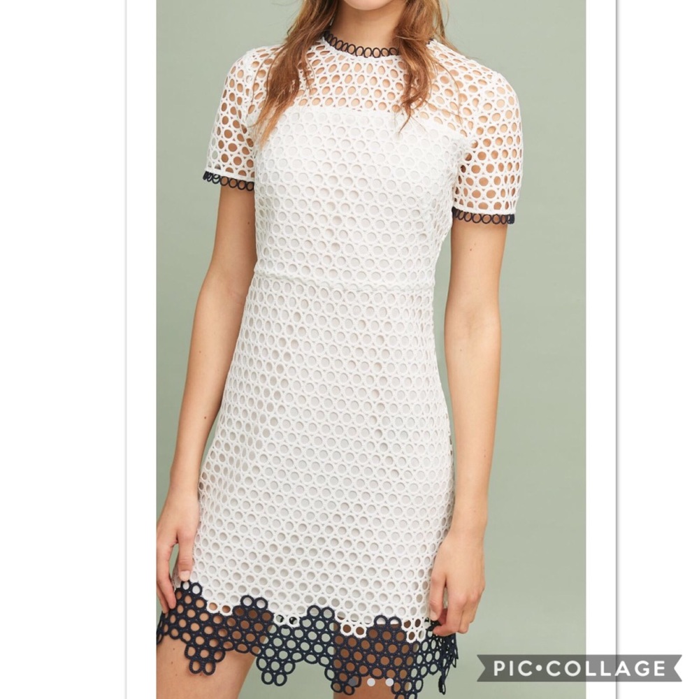 Anthropologie Shoshanna scalloped mod dress